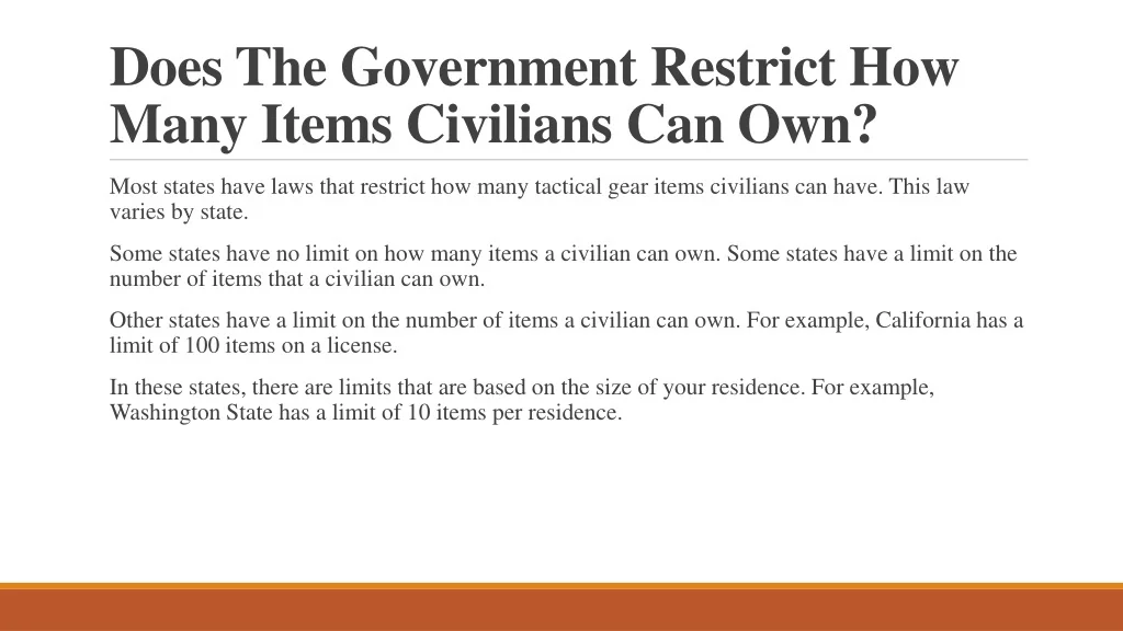 PPT Can Civilians Buy tactical gear? PowerPoint Presentation, free