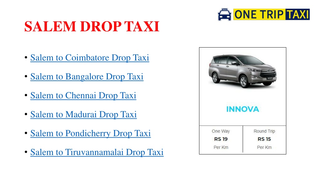 PPT Go Via Taxi From Bangalore To Tiruvannamalai Distance PowerPoint