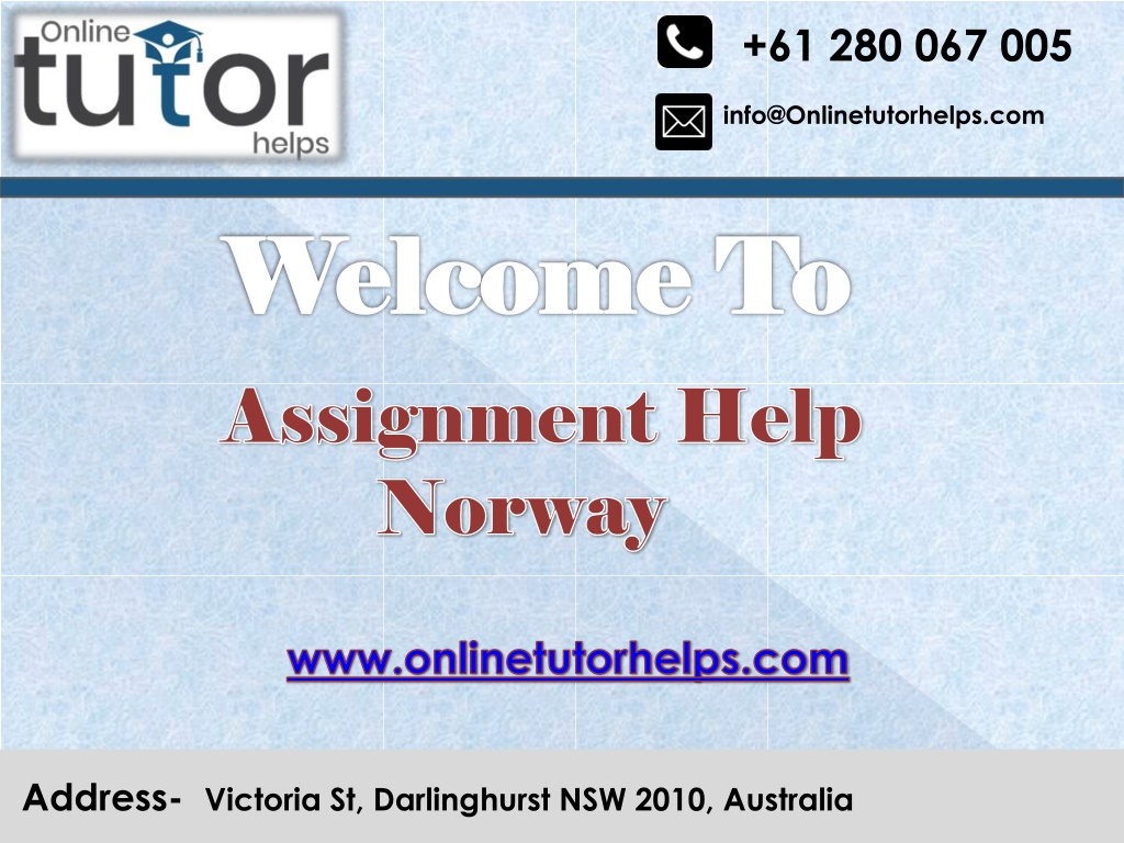 assignment register norway