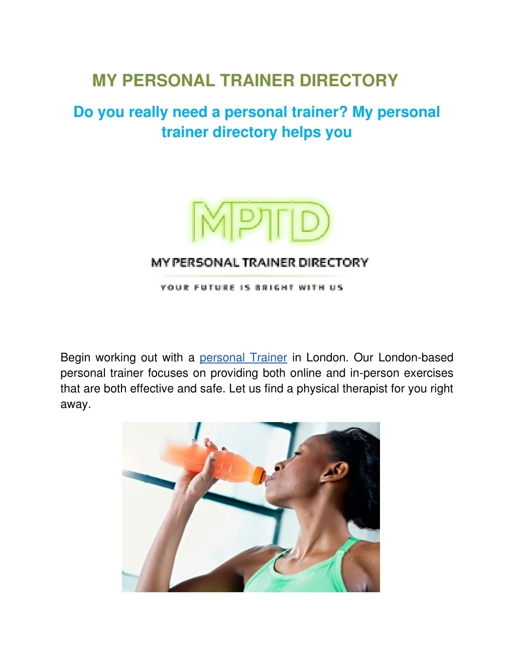 PPT Do you really need a personal trainer My personal trainer