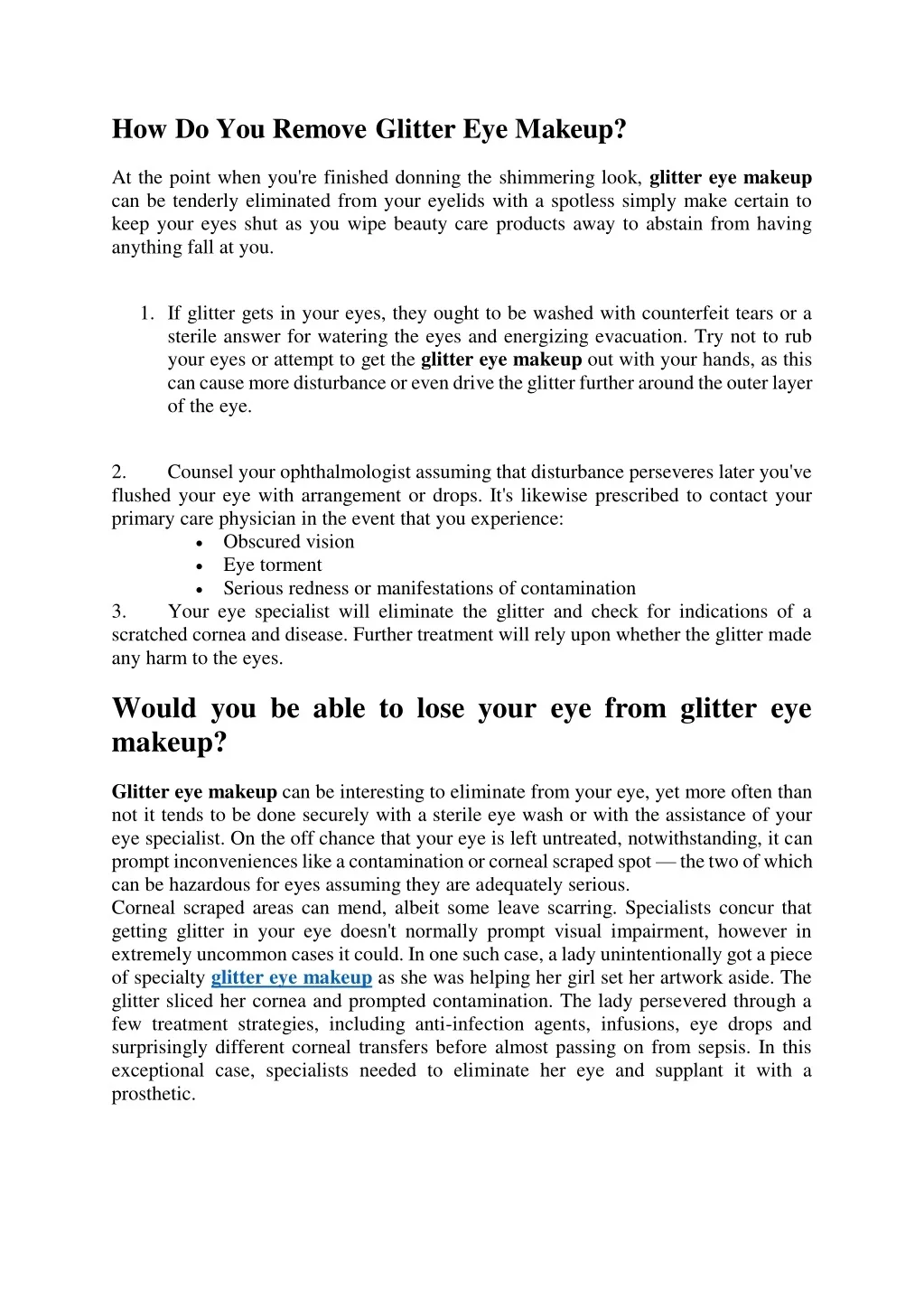 PPT What are the bright colours to use for Glitter eye makeup