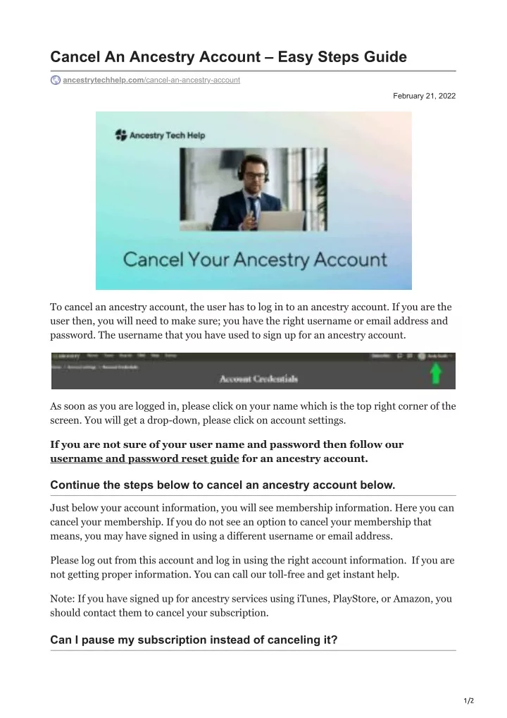 PPT Cancel An Ancestry Account PowerPoint Presentation Free Download   Cancel An Ancestry Account Easy Steps Guide N 