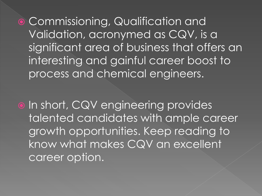 Commissioning, Qualification and Validation for…