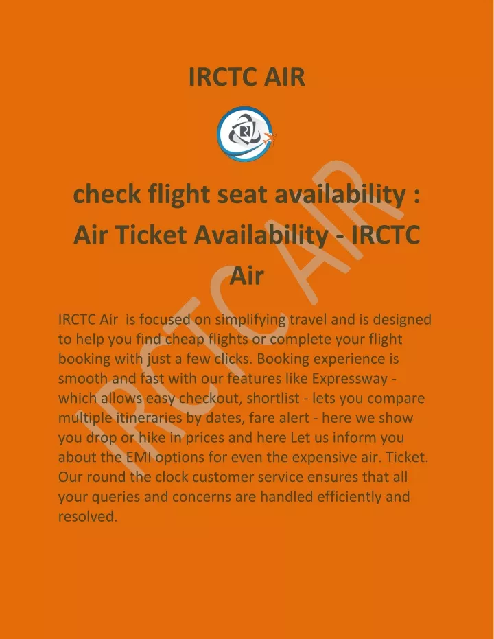 ppt-check-flight-seat-availability-air-ticket-availability-irctc