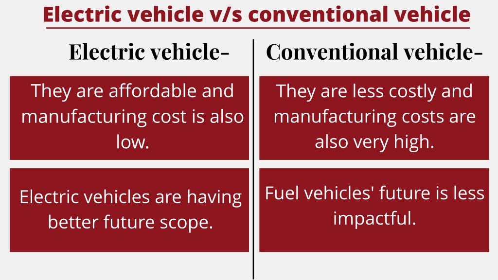 PPT Difference between electric vehicle and conventional vehicle