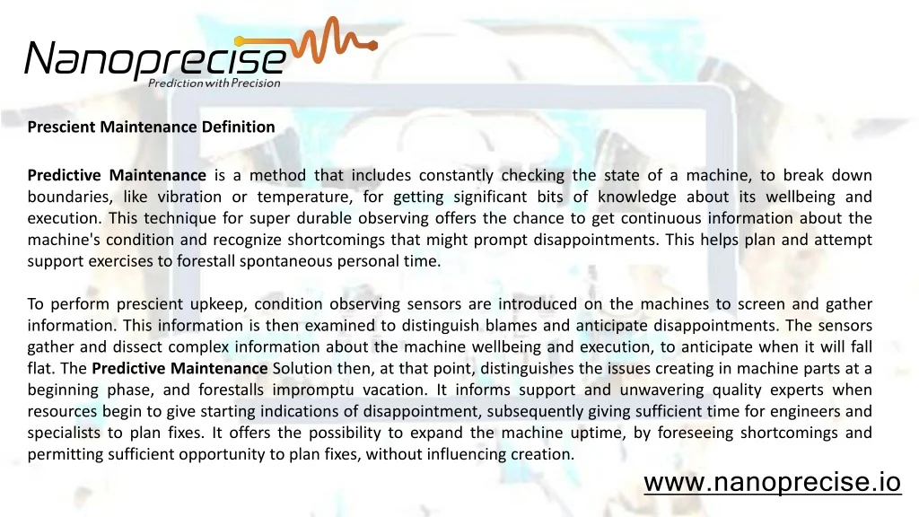 PPT Predictive Maintenance Definition PowerPoint Presentation, free