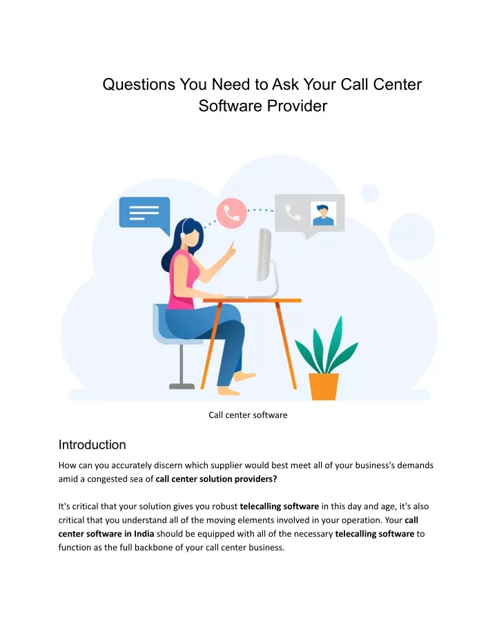 PPT - Questions You Need to Ask Your Call Center Software Provider