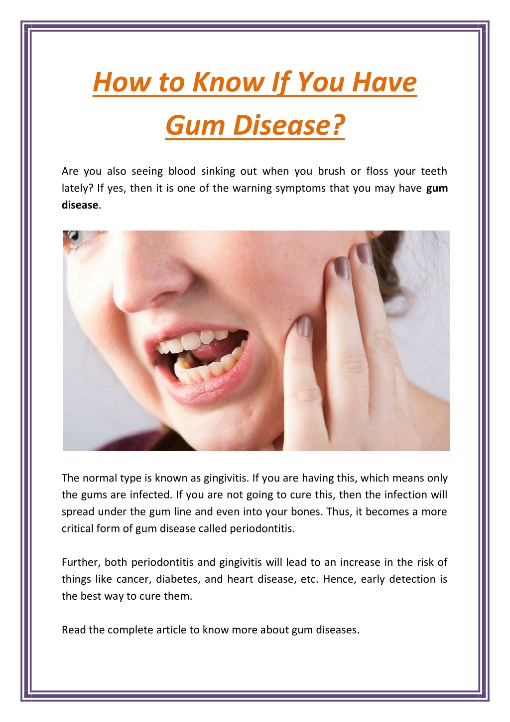 PPT - How to Know If You Have Gum Disease PowerPoint Presentation, free ...