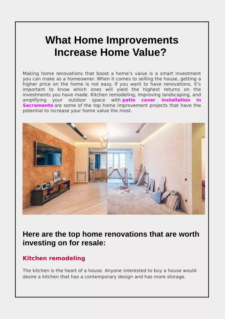 PPT What Home Improvements Increase Home Value? PowerPoint