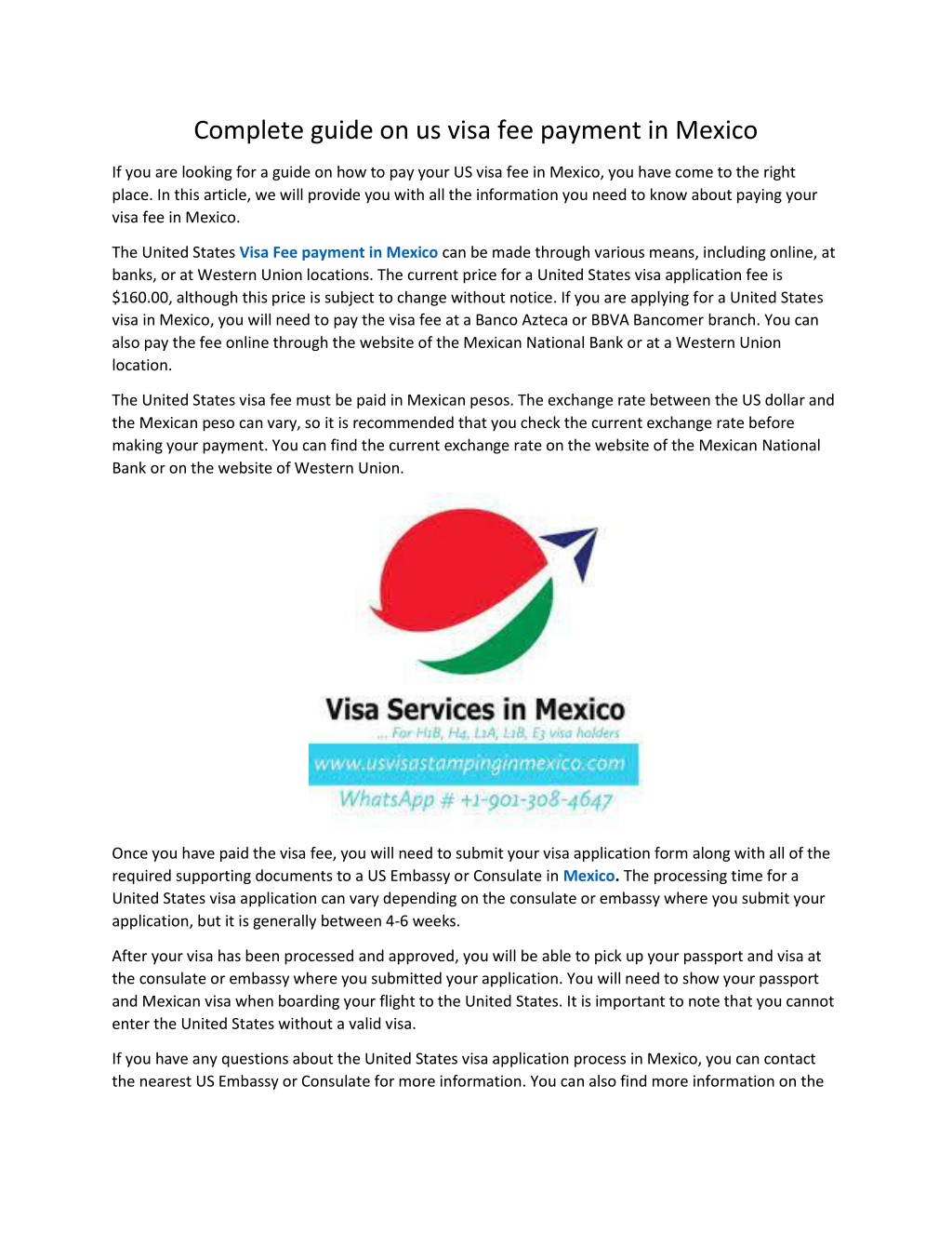 PPT - Complete guide on us visa fee payment in Mexico PowerPoint ...