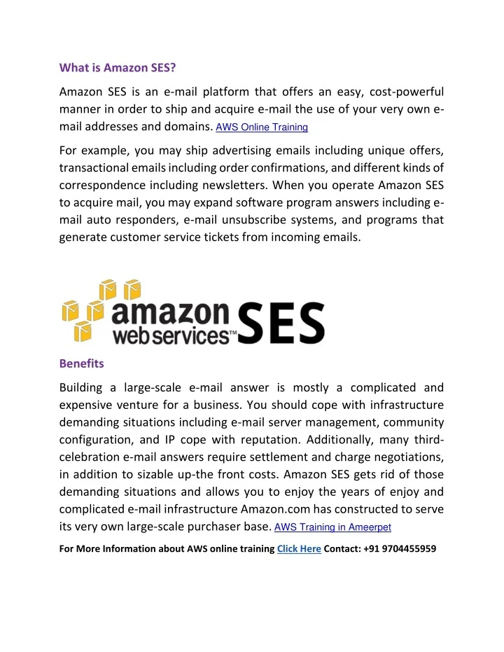 PPT What is Amazon SES Visualpath PowerPoint Presentation, free