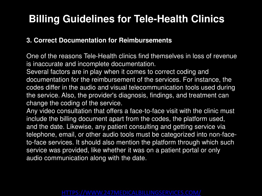 PPT Billing Guidelines for TeleHealth Clinics PowerPoint