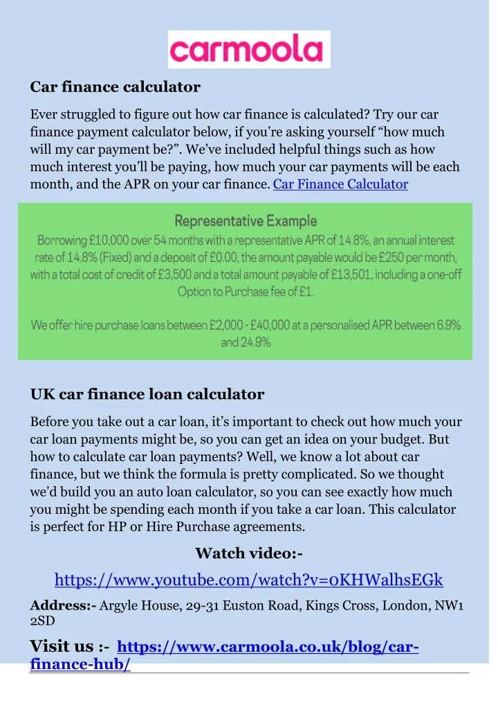 PPT Car Finance Calculator PowerPoint Presentation, free download