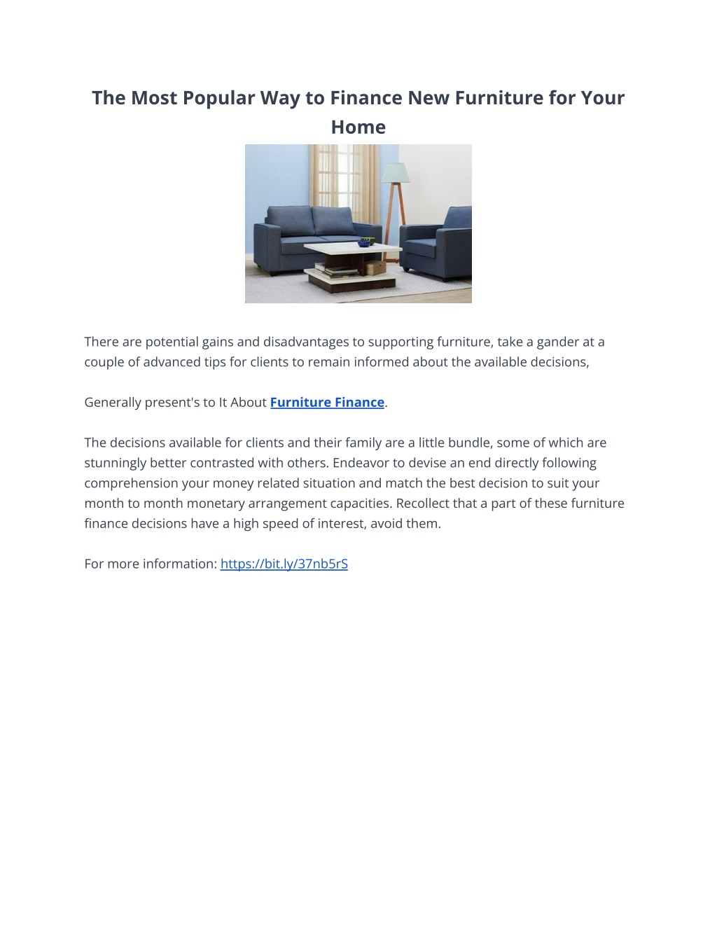 PPT The Most Popular Way to Finance New Furniture for Your Home