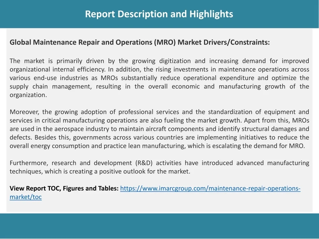 PPT - Maintenance Repair and Operations (MRO) Market,Forecast to 2022 ...