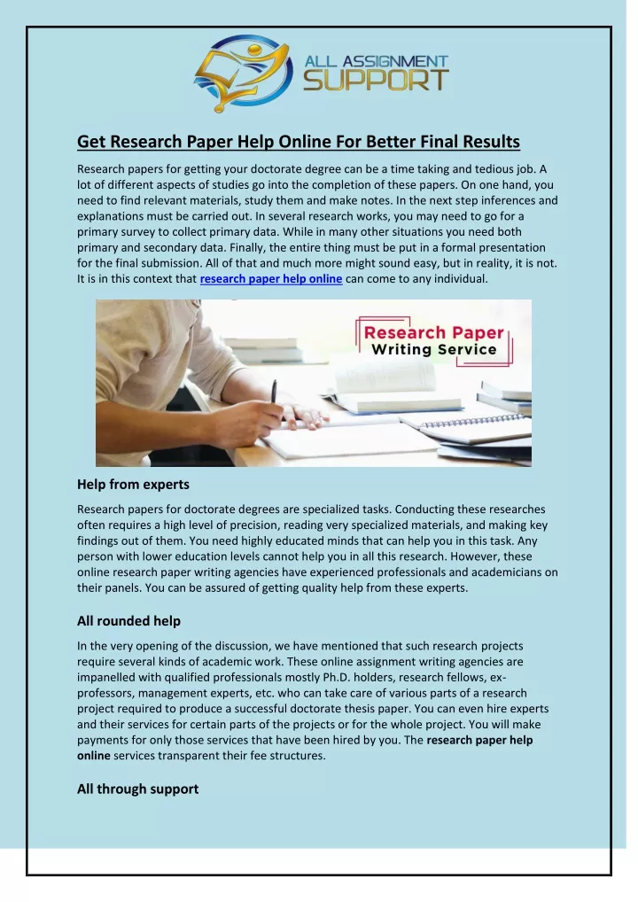 research paper help online