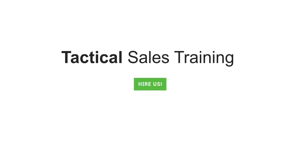 PPT Tactical Sales Training Program by Pearl Lemon Sales PowerPoint