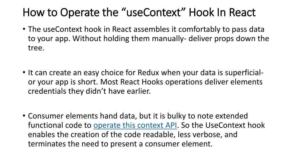 Ppt How To Use Usecontext Hook In React Powerpoint Presentation Free Download Id11286470 
