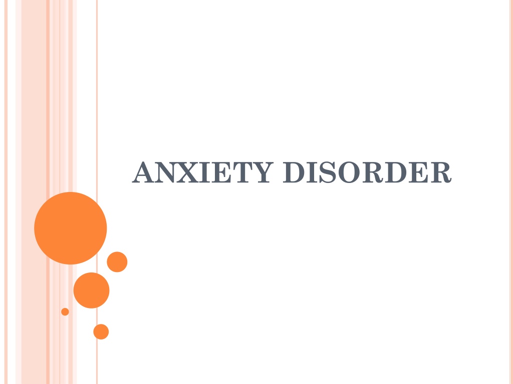 anxiety disorder powerpoint presentation ppt