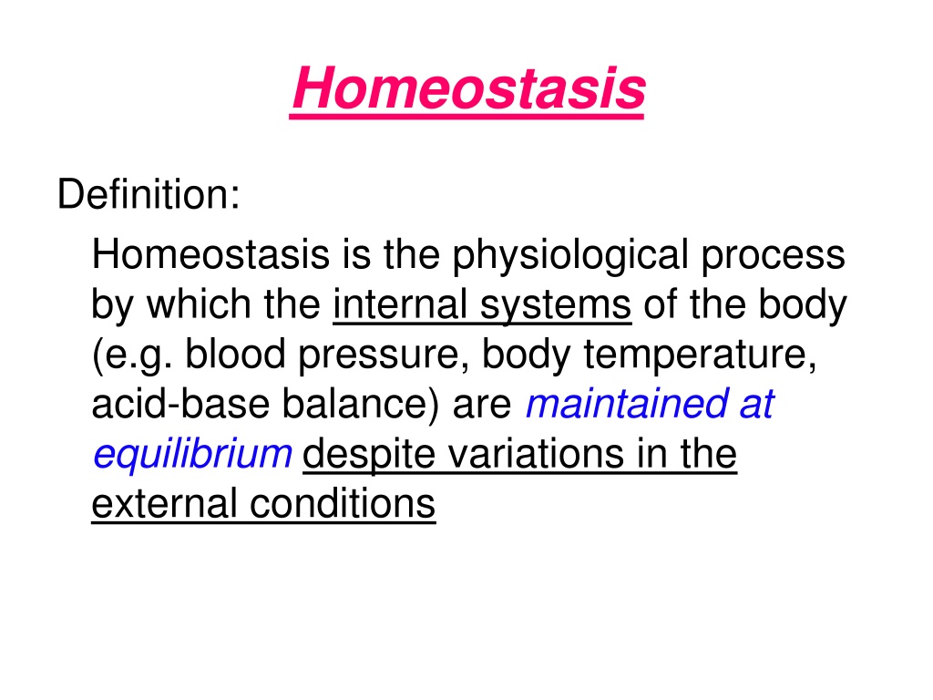 PPT - Homeostasis (part 1): Intro to homeostasis PowerPoint ...