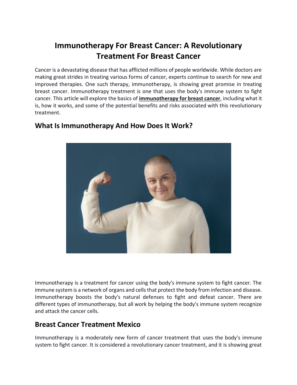 PPT - Immunotherapy For Breast Cancer_ A Revolutionary Treatment For ...