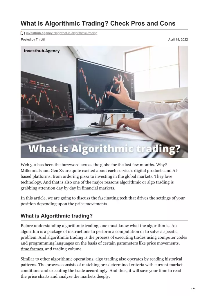 PPT - What Is Algorithmic Trading Check Pros And Cons PowerPoint ...