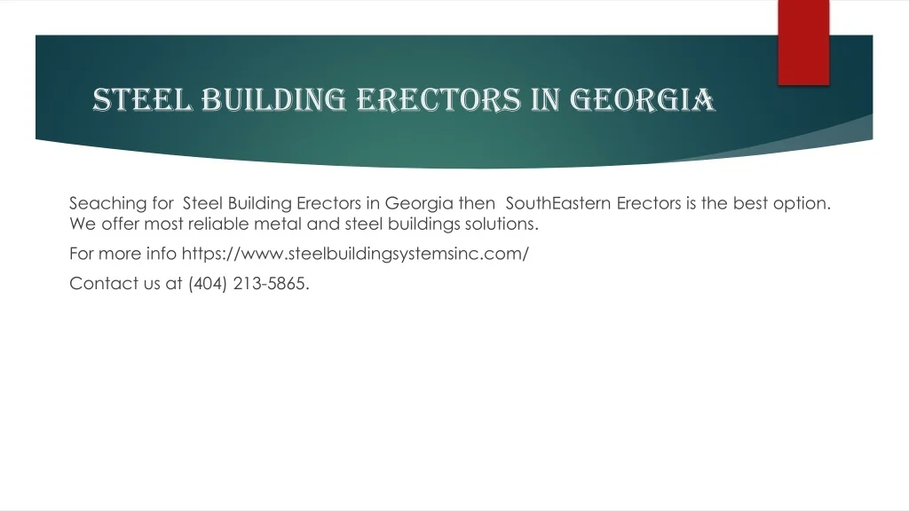 PPT Steel building contractor in PowerPoint Presentation