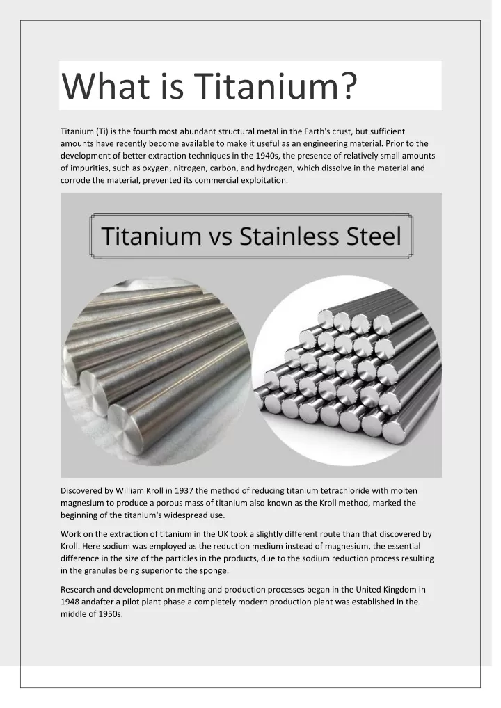 PPT Which Metal Is Stronger Titanium Or Stainless Steel Ajami 