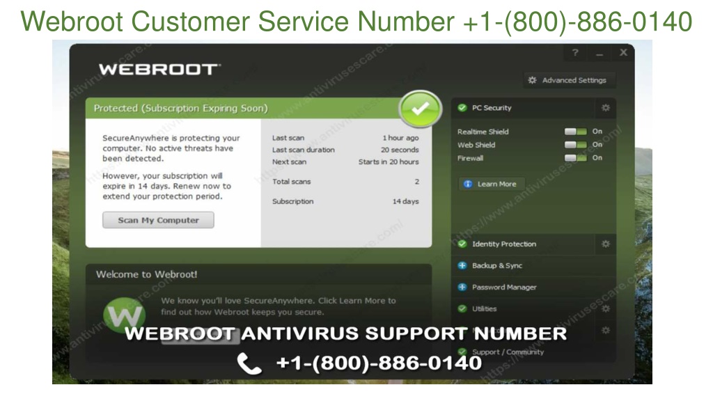 webroot customer service number