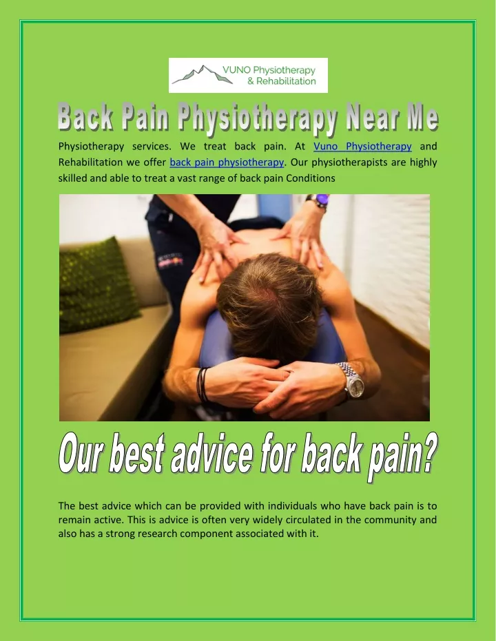 PPT - Back Pain Physiotherapy Near Me PowerPoint Presentation, free ...