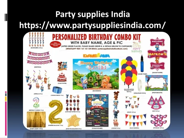 PPT Birthday Party Store Party supplies india PowerPoint