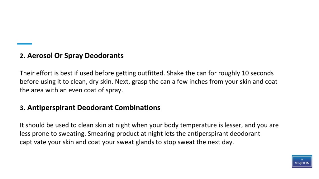 PPT 4 Types of Deodorants You Should Know About Them PowerPoint