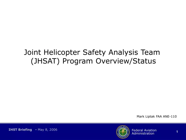 joint helicopter safety analysis team jhsat n.