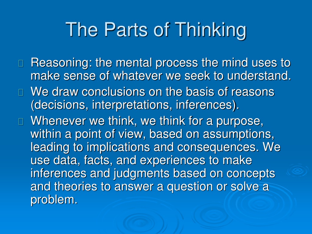 three parts of critical thinking