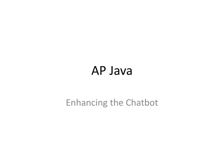 PPT - AP Java PowerPoint Presentation, free download - ID:9267553 image.