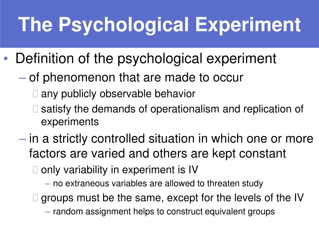 psychological experiment indicate that