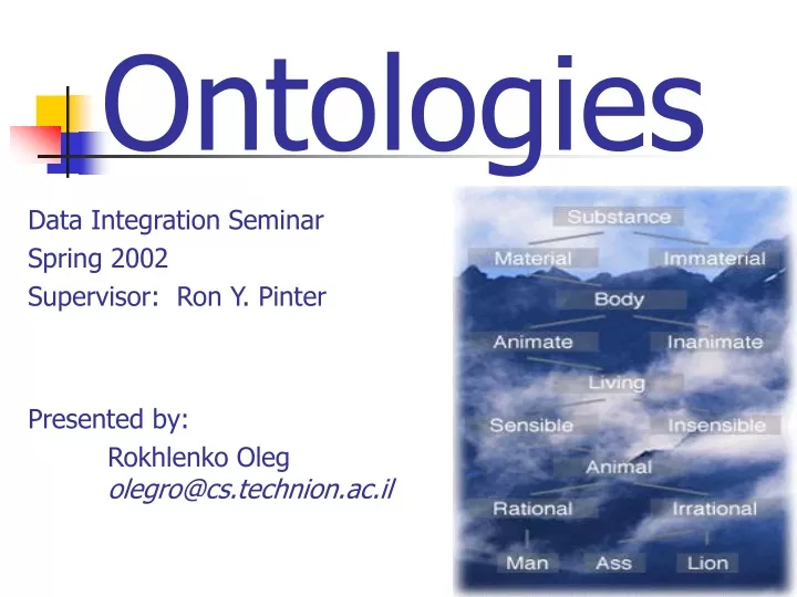 Ppt Ontologies Powerpoint Presentation Free Download Id9270680