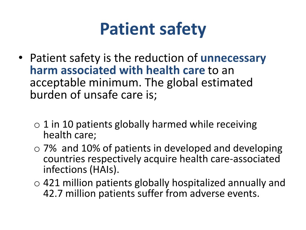 PPT - Patient Safety PowerPoint Presentation, Free Download - ID:9274832