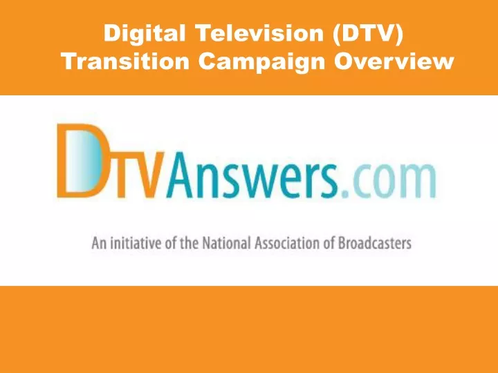 digital television dtv transition campaign n.