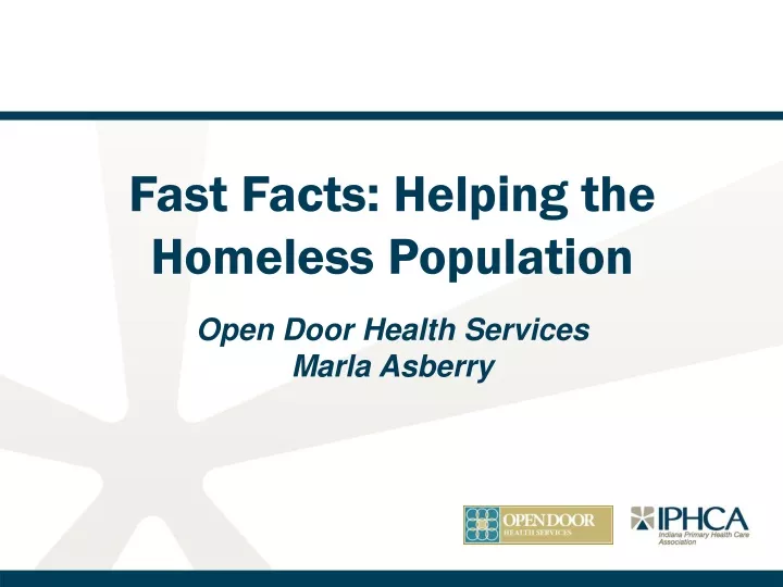 fast facts helping the homeless population n.