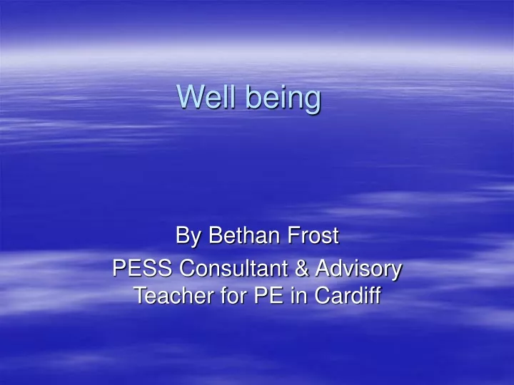 well being n.