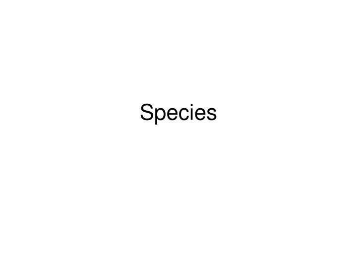 species n.