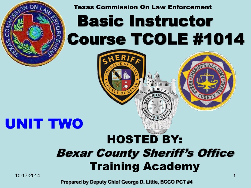 PPT Basic Instructor Course TCOLE 1014 PowerPoint Presentation ID