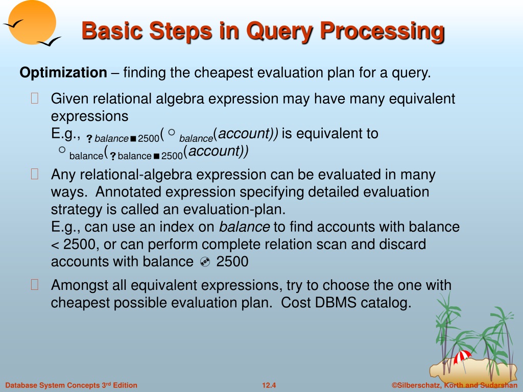 steps in query processing in dbms
