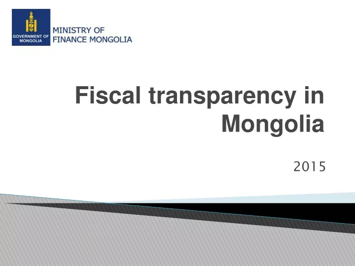 fiscal transparency in mongolia n.
