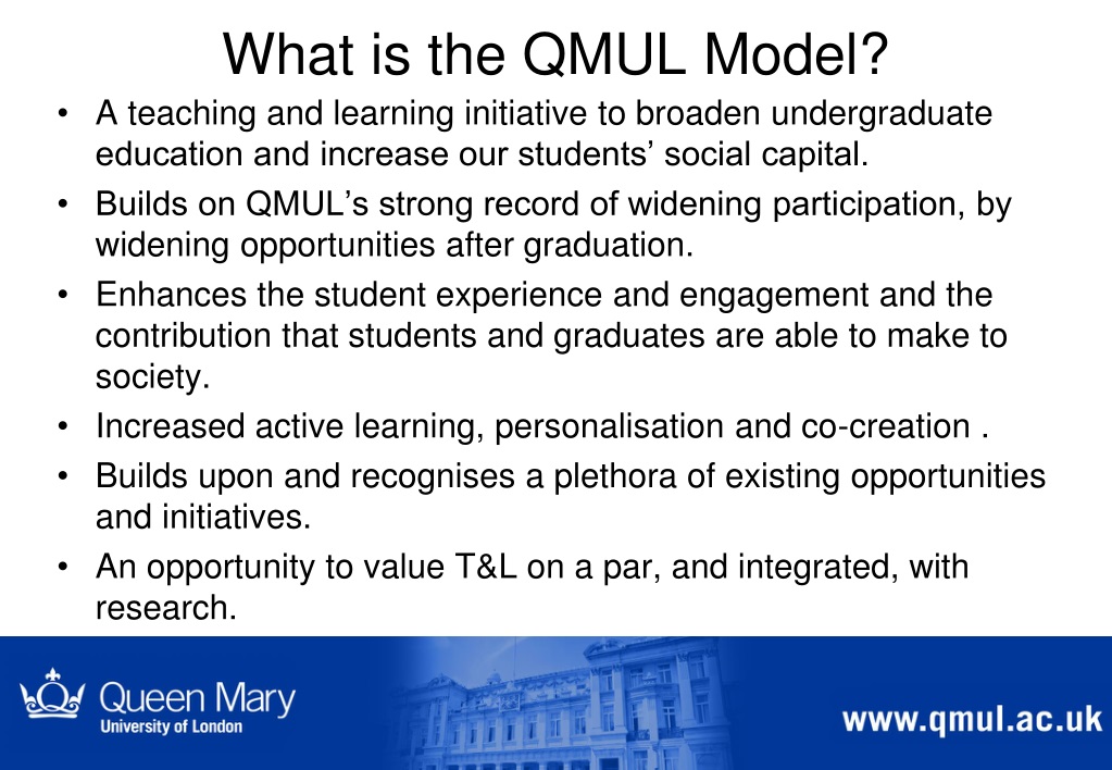 PPT The QMUL Model PowerPoint Presentation, free download ID9281813