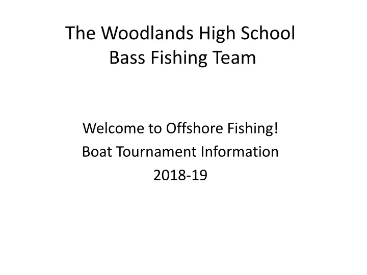the woodlands high school bass fishing team n.