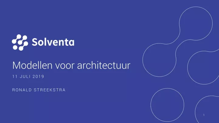 modellen voor architectuur n.