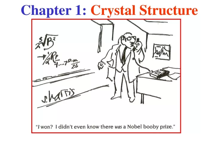 chapter 1 crystal structure n.