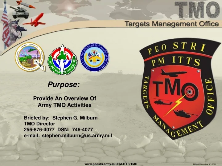 Tm Example Army PPT - Provide An Overview Of Army TMO Activities PowerPoint ...